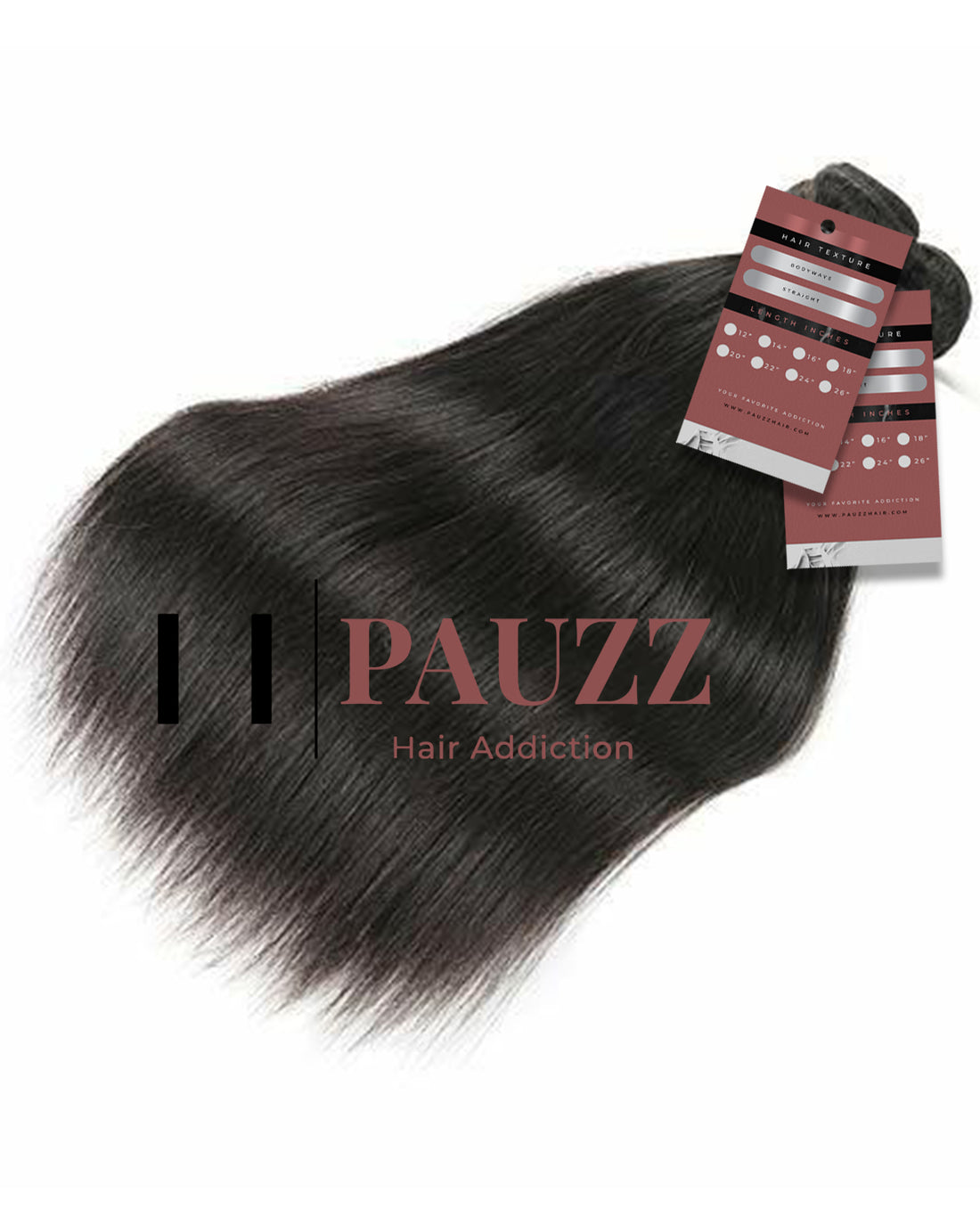 Pauzz Hair Addiction Virgin Brazilian Straight & Body Wave Bundle